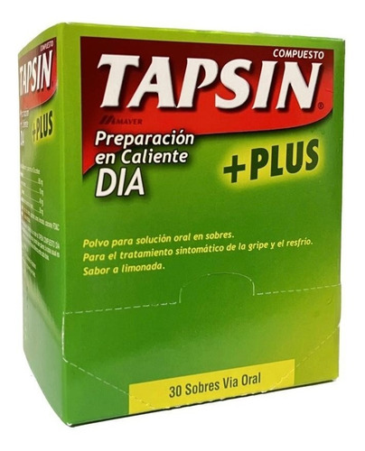 Imagen 1 de 1 de Tapsin Dia Plus Limonada X 30 Sobres.