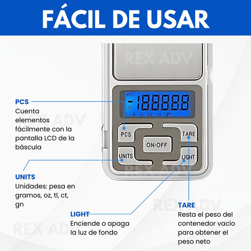 Báscula Gramera Digital 0.01g X 500g Alta Precisión Joyería