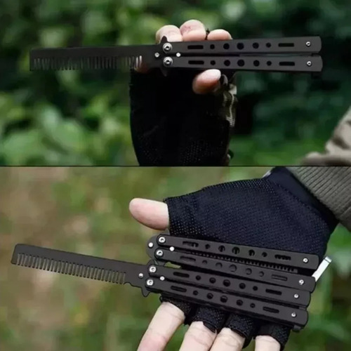 Cuchillo Mariposa Peine Made De Entrenamiento Y Peine 3pcs
