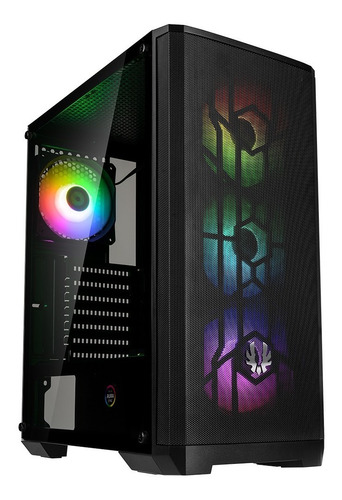Imagen 1 de 10 de Chasis Bitfenix Nova Mesh Se Tg Negro 4 Argb Ventiladores