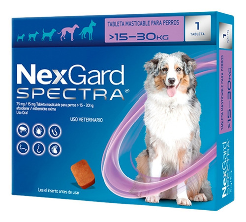 Antipulgas Nexgard Spectra L 15 A 30 Kg Para Perro Y A