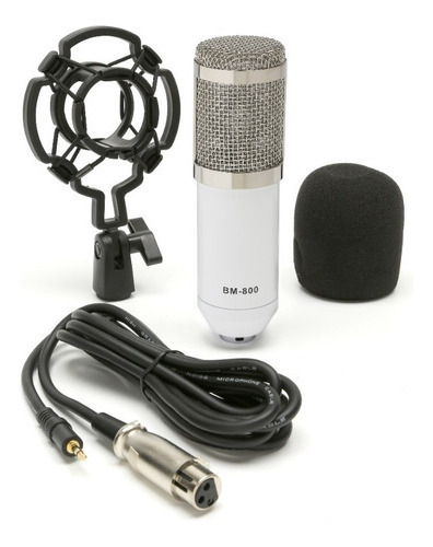 Microfono Profesional Youtube Set Estudio Video Juegos Bm800 Blanco