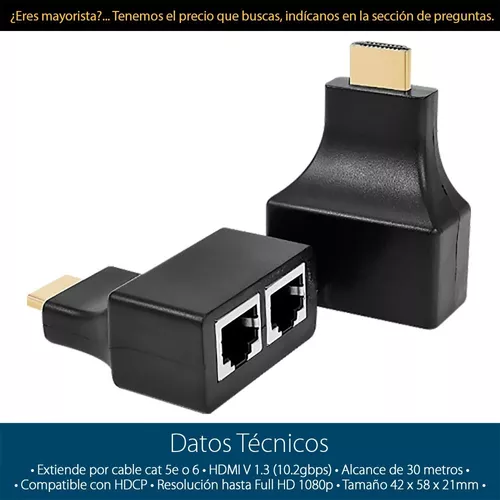 Extensor Hdmi Rj45 30 Metros Por Utp Itytarg - IT&T Argentina S.A.