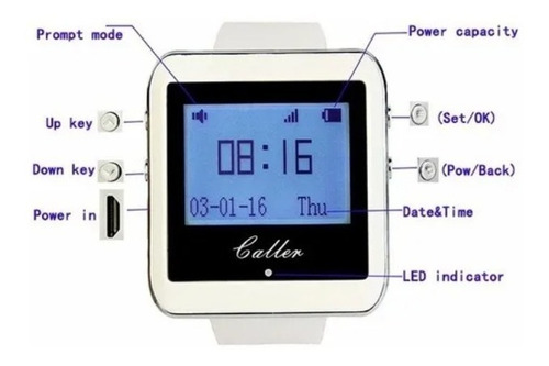 Kit 03 Relógio E 10 Pagers Chama Garçom, Prof. Academia C/nf