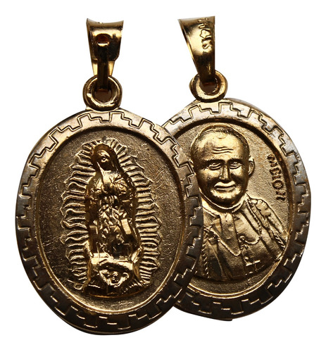 Collar Medalla Virgen Guadalupe  Juan Pablo Chapa De Oro 22