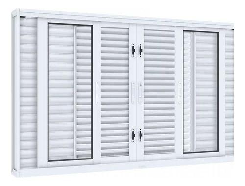 Janela Veneziana De Correr Central Flex 6 Folhas Facilità