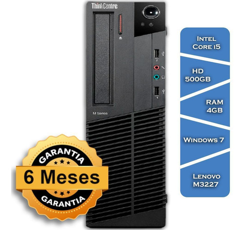 Imagem 1 de 8 de Pc Lenovo M3227 Core I5 3470gº Hd500 4gb Ram Win 7 Teclado