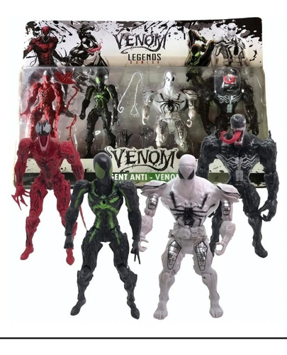 Venom Vs Carnage Figura Muñeco Venom Articulado Blíster 