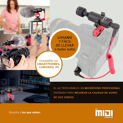 Microfono Condensador Para Video Camara Alctron M588 Promo
