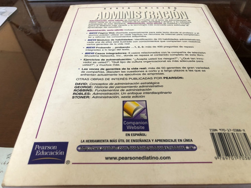 Imagen 2 de 3 de Sexta Edicion De Administracion