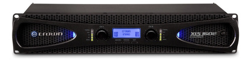 Amplificador de potencia Crown Xls 1502 2x775 W Rms 2 ohmios 127 V Color negro RMS Potencia de salida 1550 W