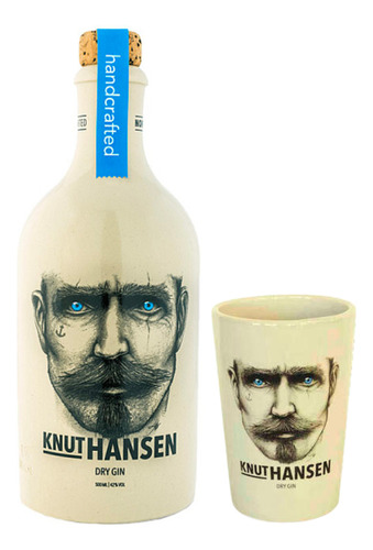 Gin Knut Hansen 500ml + Vaso De Ceramica Original 300ml