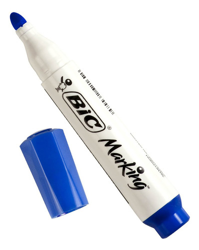 Pincel Marcador Quadro Branco Bic Azul Recarregável 2.0mm