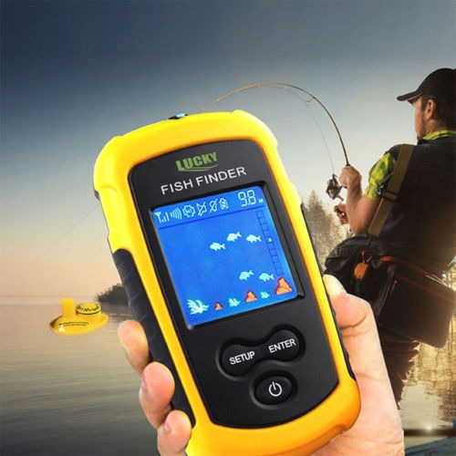Pesca 100m Fish Finder Sonar Alarm Sensor Transducer Lcd Bac