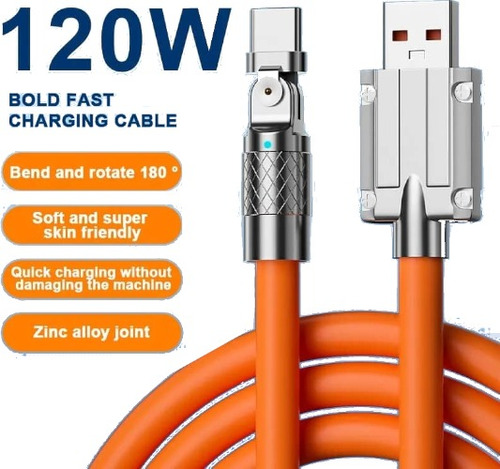 Cable De Carga Usb Tipo C 2 Mts Carga Rapida 7amp-100watts