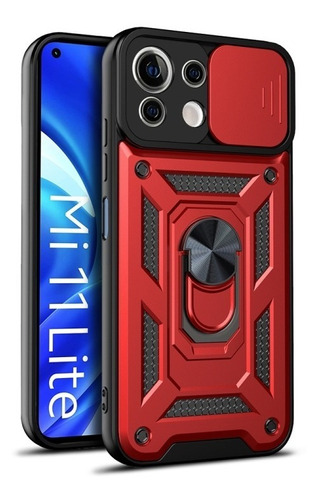 Funda Rígida C/anillo Y Tapa Para Xiaomi Mi 11 Lite