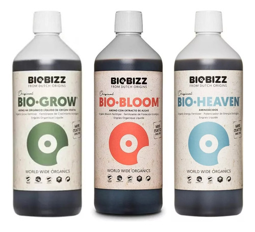 Biobizz Combo Fertilizantes Bio Grow Bio Bloom Heaven 250ml