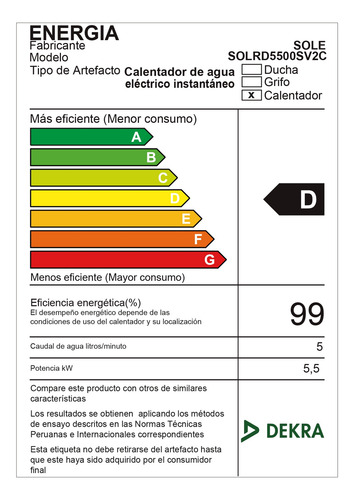 Rapiducha Sole Start Temp-pro 5500w C/ac