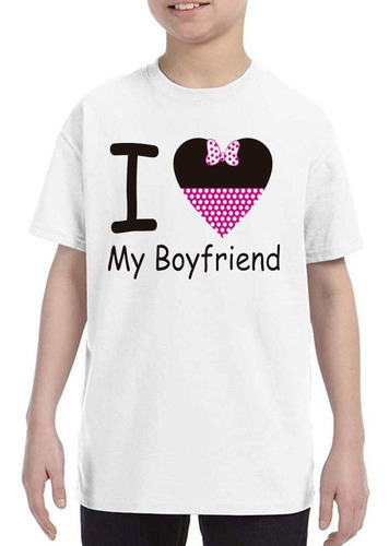 Remera De Niño Con Frase I Love You Boyfriend Te Amo Mi Amo