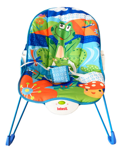 Mecedora Bebe Bebesit Vibracion Musica Juguetes Color Azul