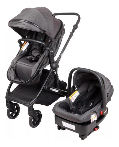 Coche Travel System Epic 6g Heather Grey Infanti Gris Negro