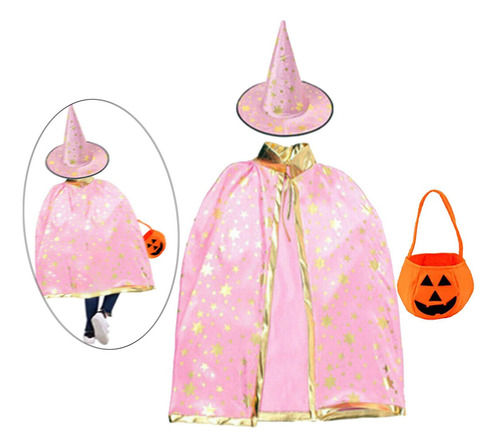 Conjunto De Disfraz De Halloween Para Niños Con Capa De