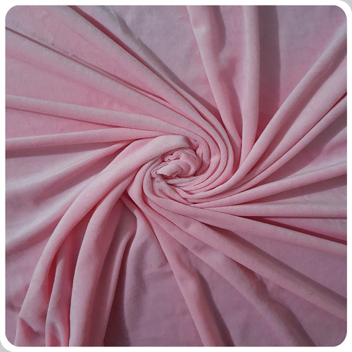 Tecido Plush Aveludado 1 Metro X 1,60m Qualidade Premium Cor Rosa Bebê