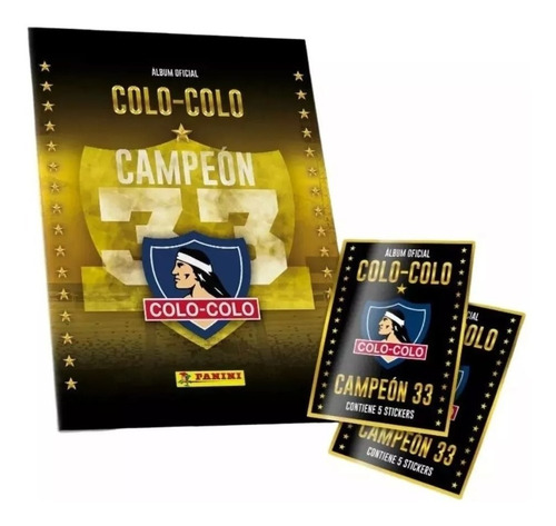 1 Álbum + 5 Sobres Colo-colo 33 Estrellas.