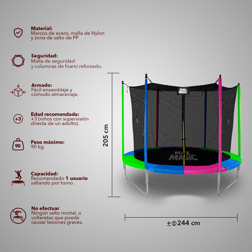 Cama Elástica 244 Cm (8 Ft)