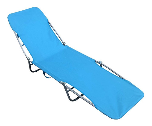 Cadeira Espreguiçadeira Textline Azul Claro P/ Praia Piscina