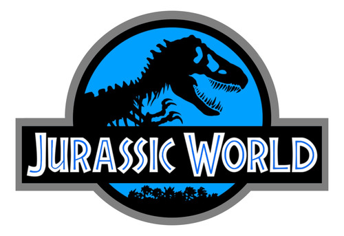Logo Nombre Personalizado Jurassic Park Imprimible Azul Rojo