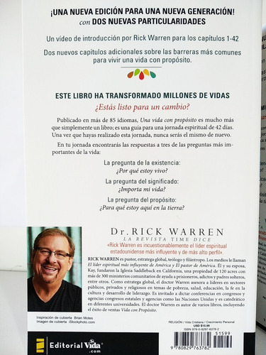 Imagen 4 de 10 de Una Vida Con Propósito Edición Ampliada (rick Warren)