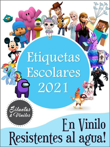 Etiquetas Escolares Personalizadas En Vinilo!