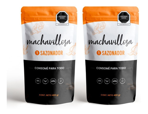 Machavillosa Sazonador 1, Consomé Para Todo 2 Pack 400gr C/u