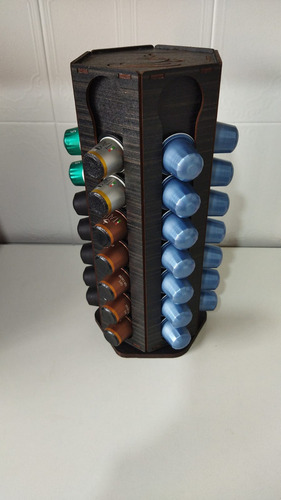 Suporte Organizador Cápsulas Café Nespresso Giratório Cor Preto