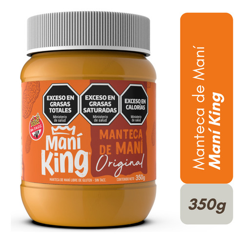 Mantequilla Pasta De Mani Original Mani King 350g Sin Tacc