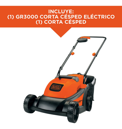 Imagen 4 de 11 de Podadora De Césped 12'' 1000w Black+decker Gr3000-b3