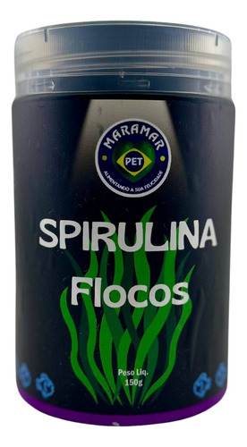Ração Para Peixes Spirulina Flocos 150g Maramar