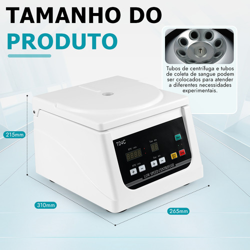 Centrifuga Laboratorio Digital Para Sangue Prp Prf 8 Tubos