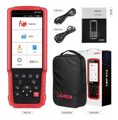 Imagen 3 de 9 de Scanner Launch Crp429c Obd2 Airbag Abs + 11 Funciones Más