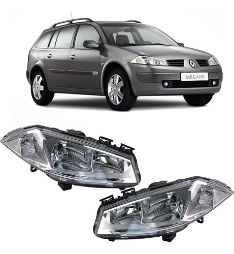 Juego De Opticas Renault Megane 2 2009 2010 2011 Sin Lupa