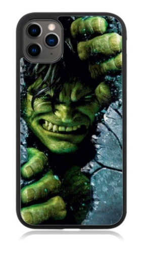 Funda Protector Para iPhone Hulk Superhéroe Pared Furia