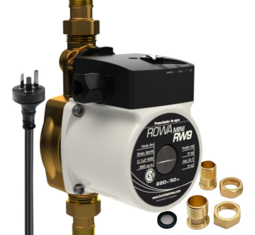 Bomba Presurizadora Rowa Sfl Mini Rw9 Bronce 0.13hp - 220v