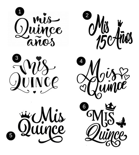 Stickers Mis 15 Años 25 Unidades