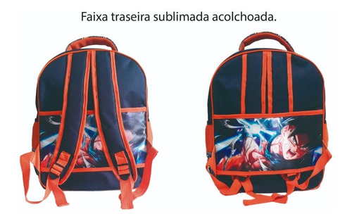 Kit Mochila De Costas Dragon Ball Instinto Superior Tam G