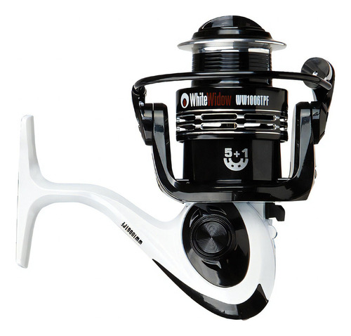 Reel Waterdog White Widow 6006 6 Rulemanes Spinning Pejerrey Color Blanco Lado de la manija Derecho/Izquierdo