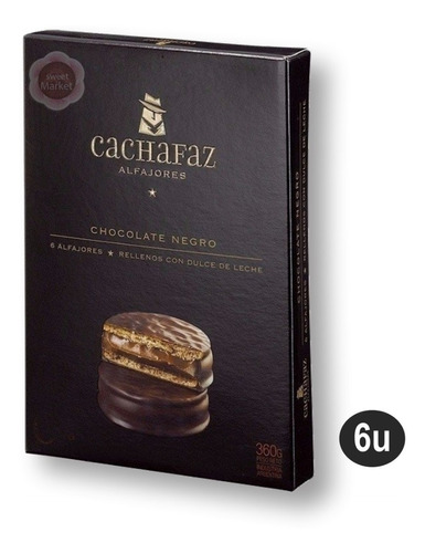 Alfajores Cachafaz De Chocolate X6u - Oferta En Sweet Market