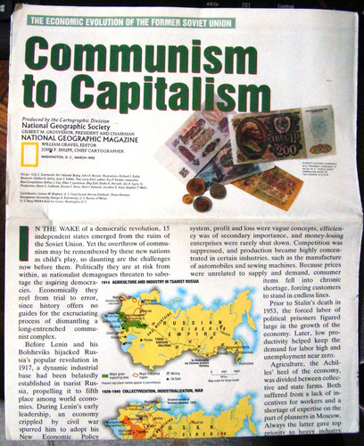 Mapa Nat Geo 93 Comunism To Capitalism Russia Urss Sovietica