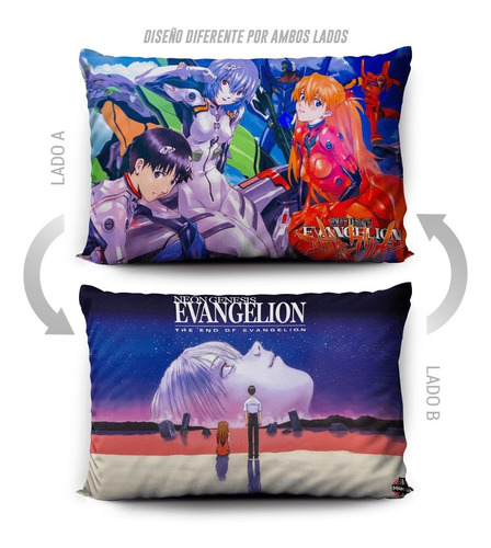Funda De Almohada Nenon Genesis Evangelion 70x45cm Vudú Love
