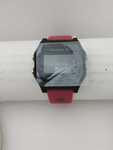 Reloj Negro/rojo Reebok Hombre Mod. Rkvneg9p4irbb